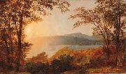 Jasper Cropsey Sunset, Hudson River oil
